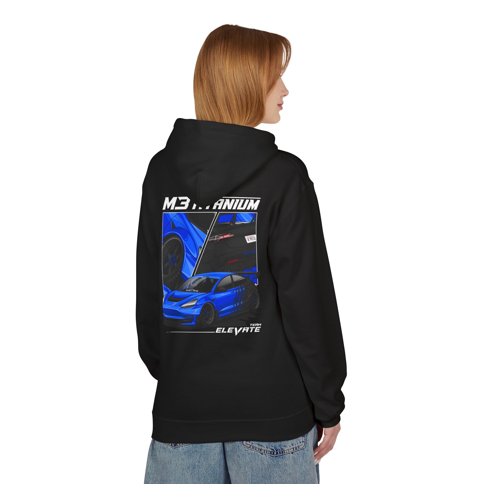 M3TITANIUM Blue Sports Car Graphic Hoodie — ELEVATE Racing Streetwear