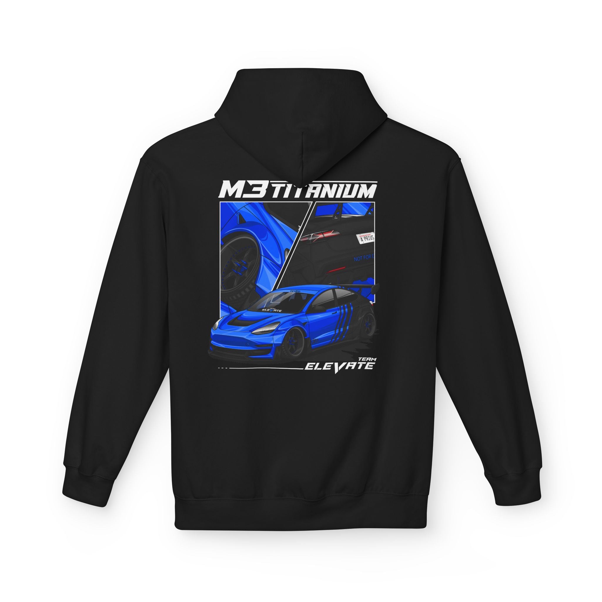 M3TITANIUM Blue Sports Car Graphic Hoodie — ELEVATE Racing Streetwear