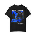 M3 Titanium Sports Tee — 'Elevate' Blue Racing Car Graphic T-Shirt