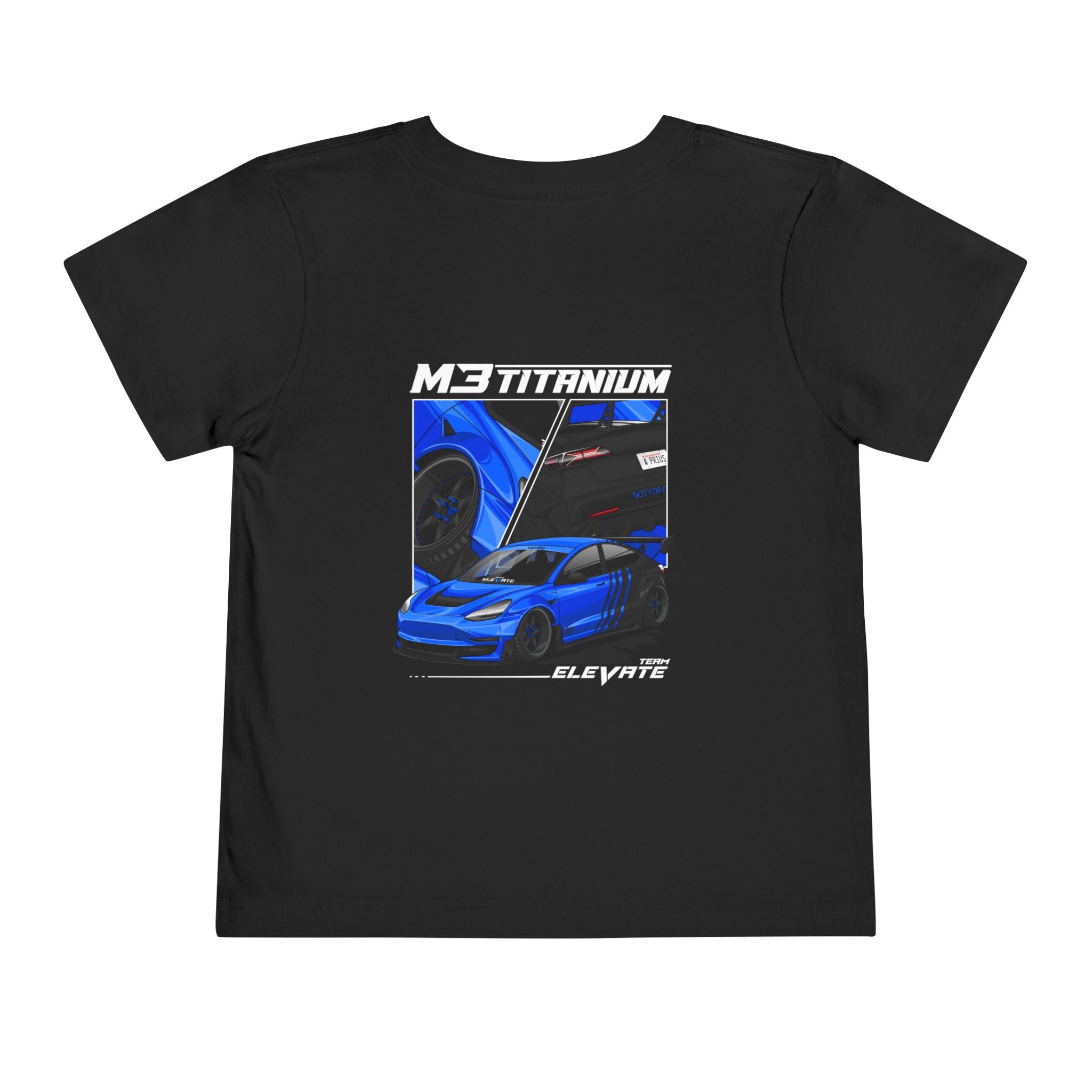 Blue Sports Car Toddler Tee — Kids Racing Graphic Shirt