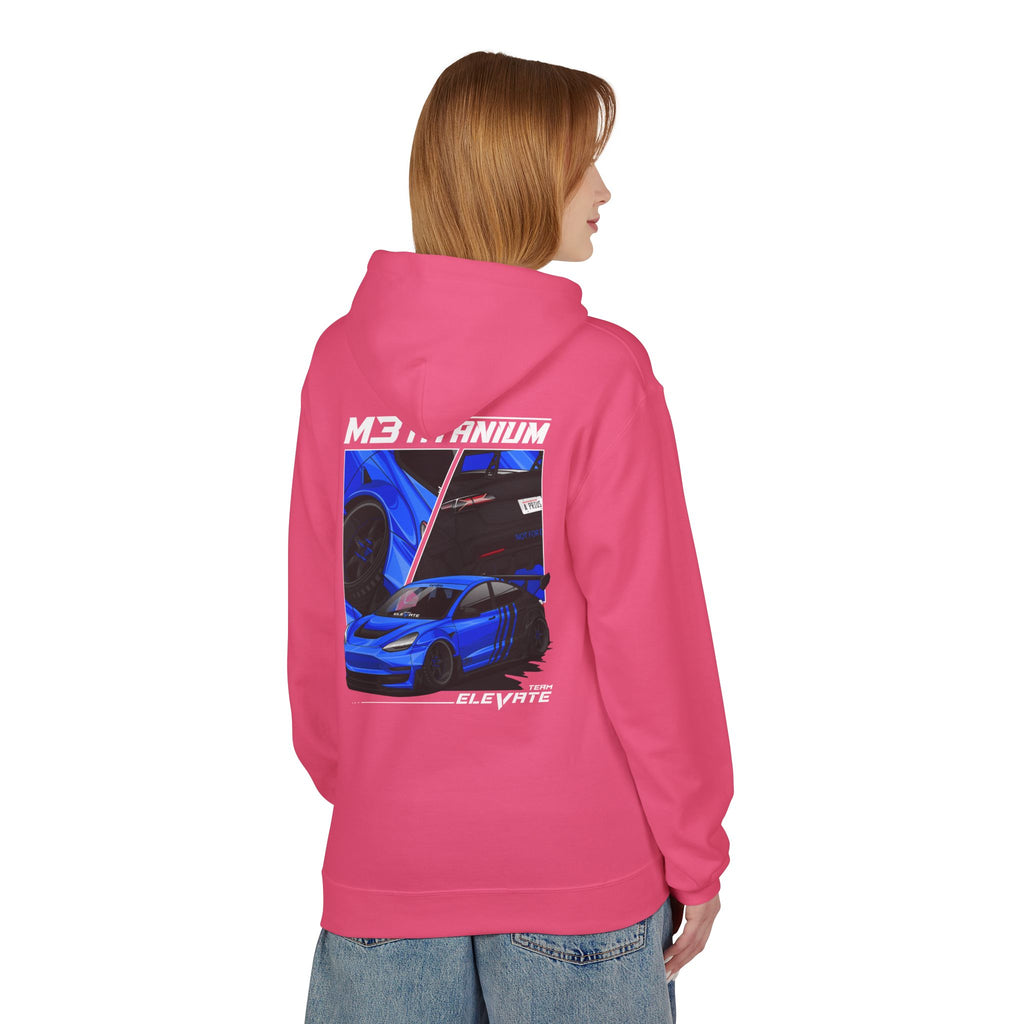 M3TITANIUM Blue Sports Car Graphic Hoodie — ELEVATE Racing Streetwear