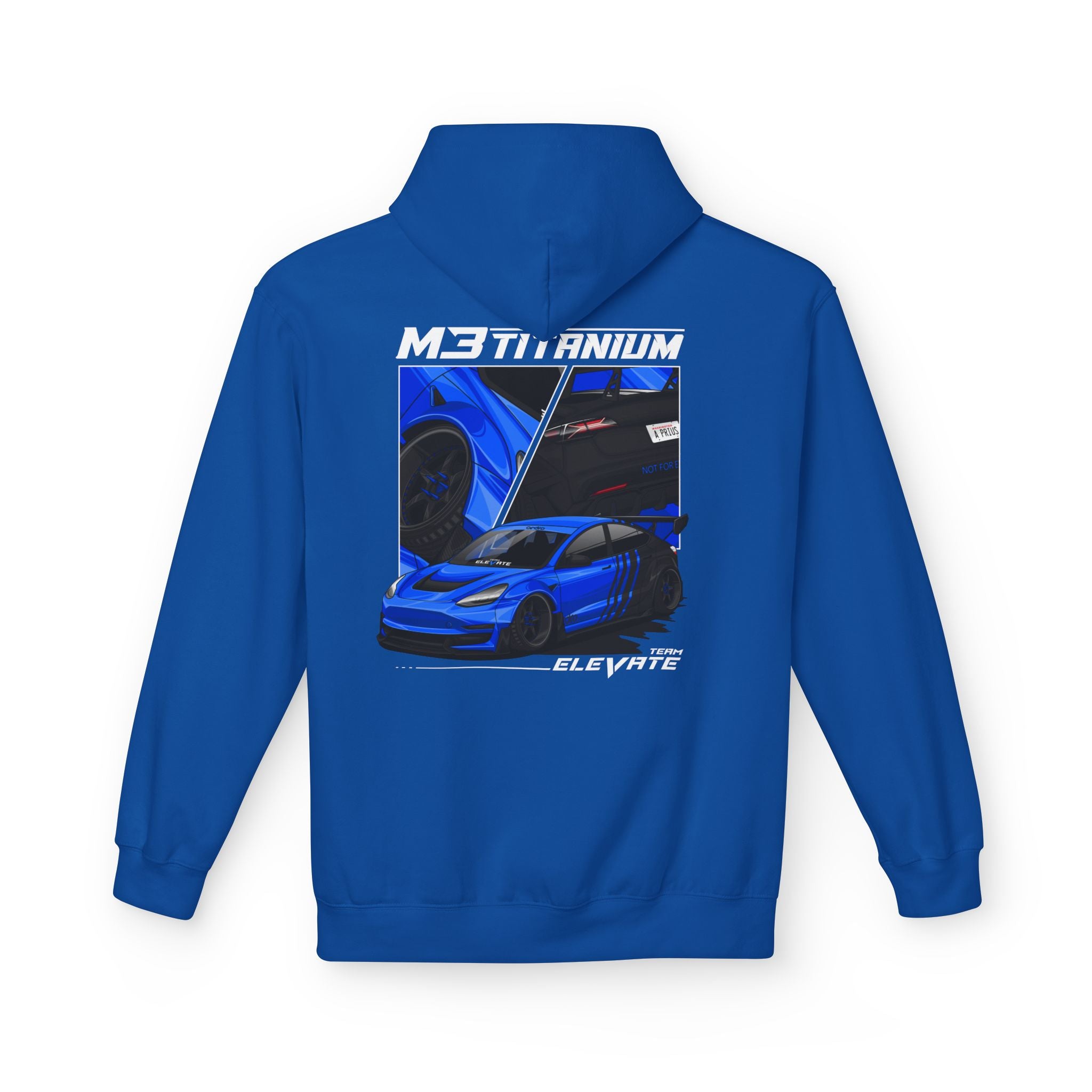 M3TITANIUM Blue Sports Car Graphic Hoodie — ELEVATE Racing Streetwear